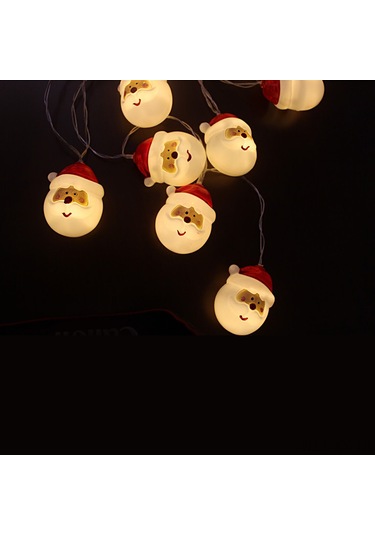 Shineyee Noel Gönüllü Beyazı Led Işık Zinciri - 3 Metre 20 Işık, Renkli, Pil Li Pil Dahil Değil