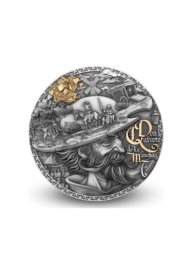 AgaKulche Don Kişot Altın Kaplama Gümüş Sikke Coin