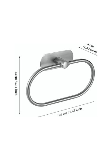 Gajeena Modern Silver Banyo Havluluk Organizer - Pratik Havlu Asma Aleti, Dayanıklı Ve Şık Tasarım Won121212-8ldm Siyah