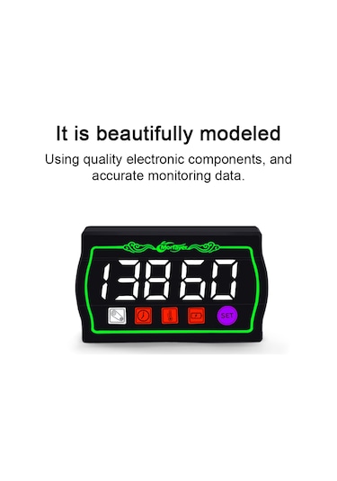 Vkemall Motosiklet Çok Fonksiyonlu Tachometre: S7 Su Geçirmez, Arıza Tanı, Saat, Kronometre, Rpm Ve Sıcaklık Gösterimi