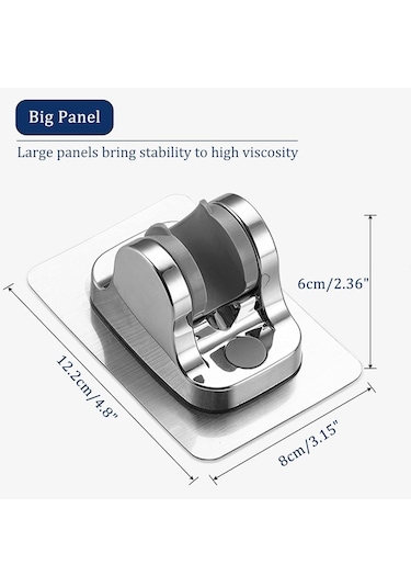 Ayarlanabilir Duş Başlığı Tutucusu Delme Gerektirmeyen Banyo Braketi B Diğer