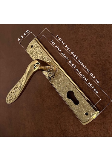 Özen Handles İmza Titanyum Zk19 Zamak Aynalı Yale Çelik Kapı Kolu Sol Basar Tek Yön