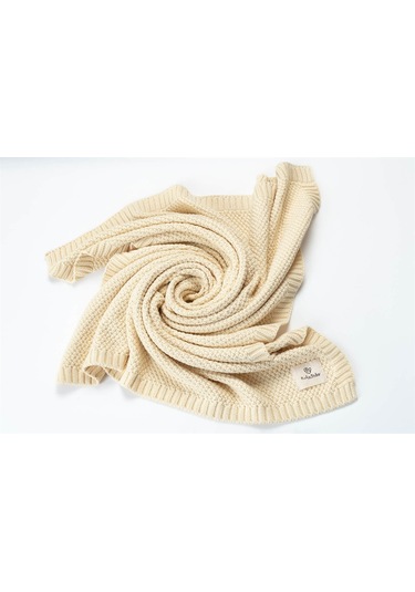 Picky Baby Organik Örgü Battaniye Vanilya Sarı