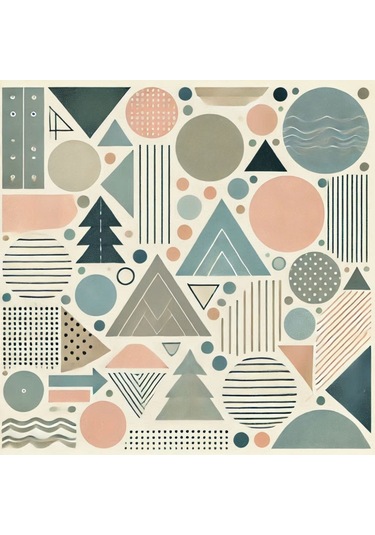 İskandinav Soyut Tablo Set Çerçevesiz 50x50cm Pvc Tablo 4'lü Set 020 Her Bir Tablo 50x50cm Büyüklüğündedir.