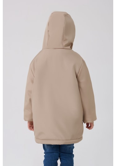 Freemen Erkek Çocuk Taş Kürklü Su Ve Rüzgar Geçirmez Kapüşonlu 3 Kışlık Mont Taş