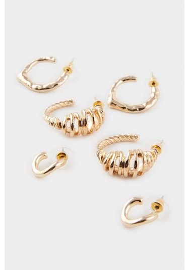 DeFacto Kadın 3'lü Gold Küpe E9062AXNSGD1