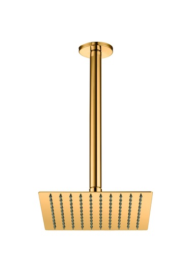 Gpd Ankastre Duş Başlığı Kare Slim Metal 20x20 Cm Altın Ads17-a