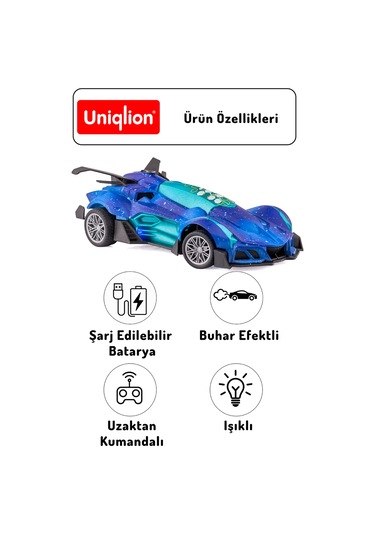 Işıklı Ve Buharlı Ön Kaldıran Uzaktan Kumandalı Araba