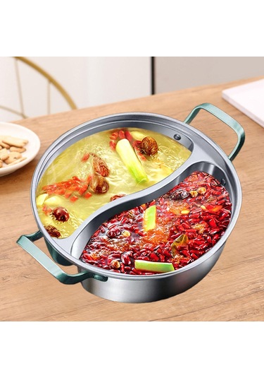 Homyl Çin Shabu Tenceresi 316 Paslanmaz Çelik Tencere 34cm