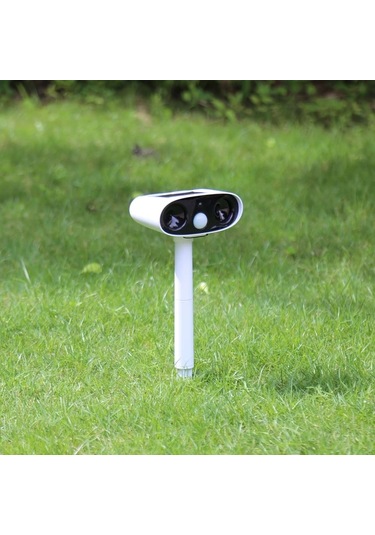 Xuweiwei 2024 Beyaz Yeni Yükseltilmis Ses Dalgasi Hayvan Kovucu Günesli Acik Hava Hareket Algilama Cihazi