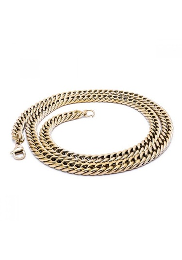 Erkek Balık Sırtı Çelik Erkek Kolye 1,6mm X 4mm 9183 Altın