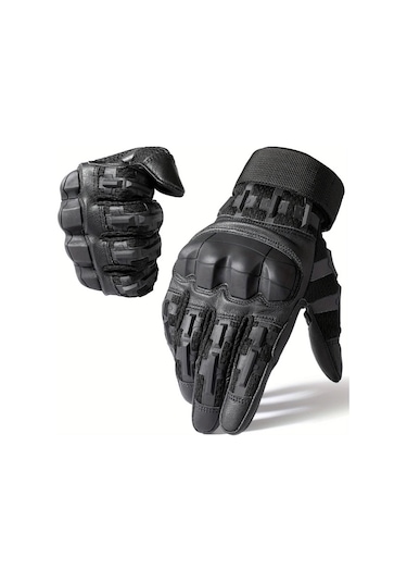 Techbloom 1 Çift Meromibe Erkek Dokunmatik Ekran Tam Parmaklı Eldiven Siyah M Nylon Karışım Güvenli Bilek Kayışı Bisiklet Spor Halloween