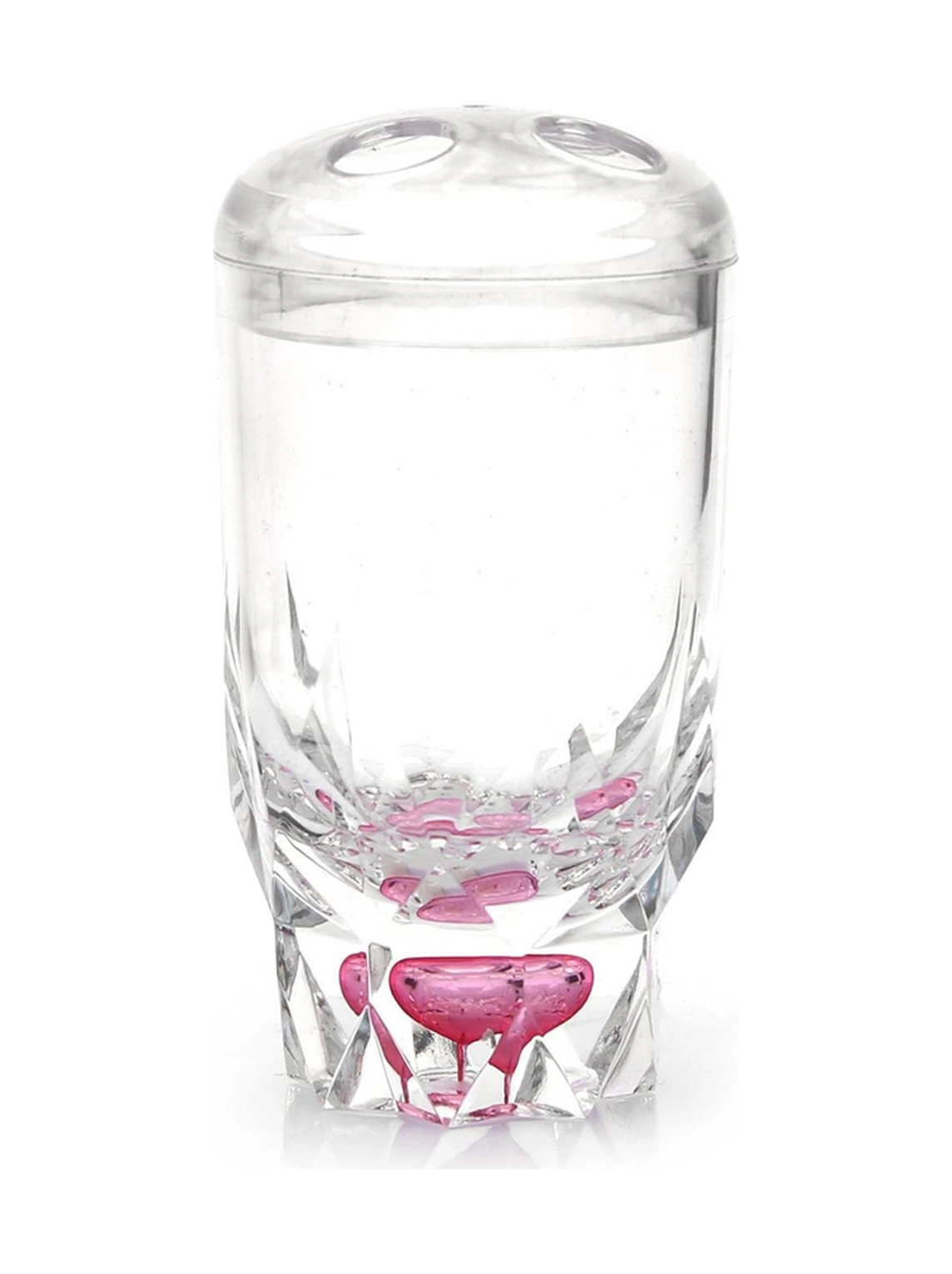 2 Adet Diş Fırçalık Kristal Damlalı Akrilik 7x7x14cm Banyo Seti Çok Renkli