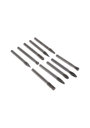 Suntek 10 Adet 1/4 "shank Çift Kesim Karbür Döner Çapak