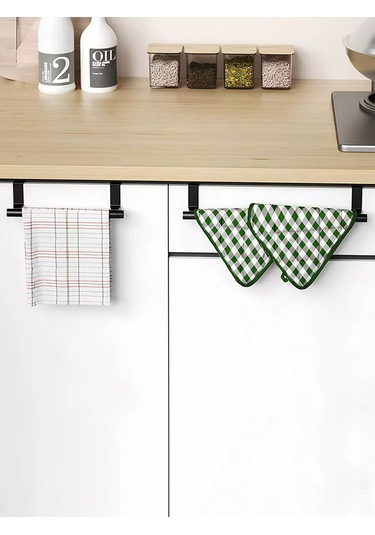 Kastly Kapı İçin Havlu Askı Düzenleyici Mutfak Rafı 151854296 Siyah