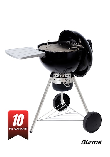 Partner 45.05 Black Masalı Profesyonel Kömürlü Barbekü Siyah
