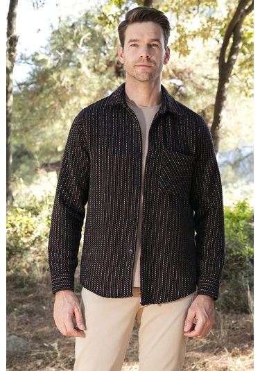 Buratti Desenli Cepli Regular Fit Uzun Kollu Kışlık Erkek Gömlek Cf24W127187 Siyah-Bordo Buratti Desenli Cepli Regular Fit Uzun Kollu Kışlık Erkek Gömlek Cf24W127187 Siyah-Bordo