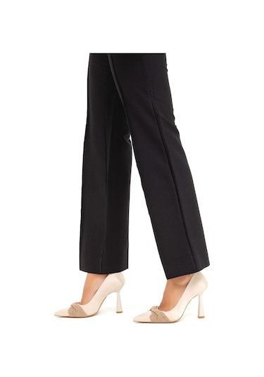 Tamer Tanca Kadın Vegan Bej Stiletto Ayakkabı 675 0715 Bn Ayk Sk22/23 Bej Stn Bej