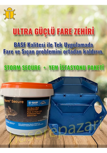 Storm Secure Fare ve Sıçan Yemi 150 G + Yem İstasyonu Seti