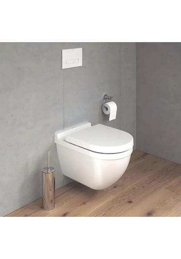 Duravit Starck 3 Kanalsız Rimless Asma Klozet Özel Kutuda, Yavaş Kapanır Kapak Dahil 45273900a1 Beyaz