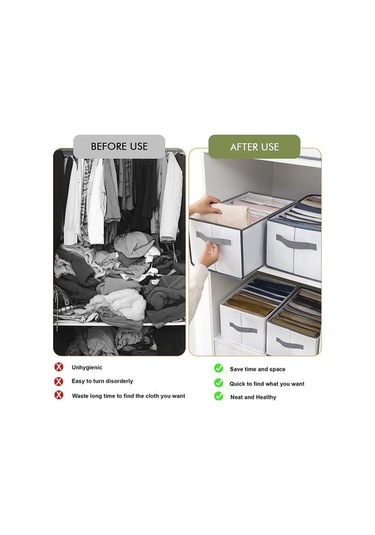 Dancemonkey Katlanabilir Giysi Dolabı Organizatörü: 9 Izgaralı Çekmece Düzenleyici Altın Altın