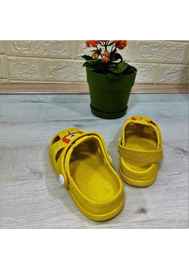 Da-ye 1001 P Sarı Önü Kapalı Yumuşacık Kaydırmaz Sandalet & Terlik Sarı