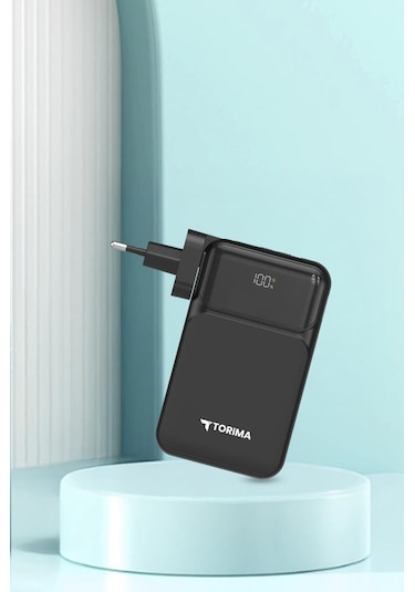 Torima TRM-1027 20000 mAh Hızlı Şarj Dijital Göstergeli Powerbank Siyah