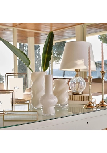 Linens Linzi Vazo 12,5x12,5x28 Cm Ekru Ekru