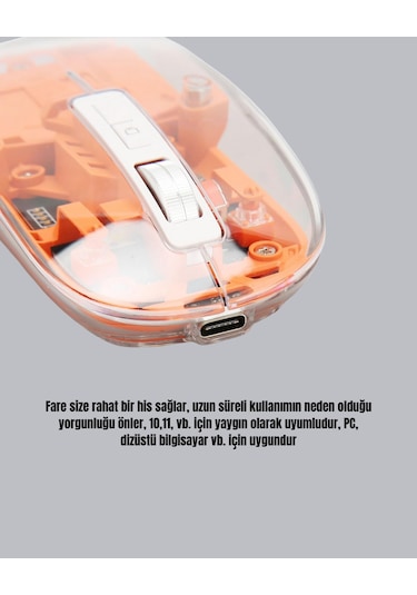 Çift Modlu Fare Usb Alıcılı Ve Bluetooth Bağlantılı Standart