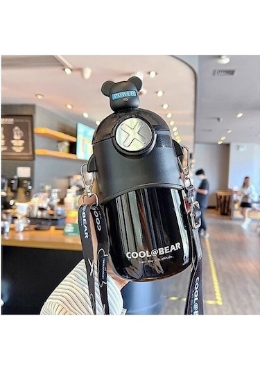 316 Paslanmaz Çelik Çocuk Suluk 480ml - Mavi 5jıvsf Beyaz - Siyah