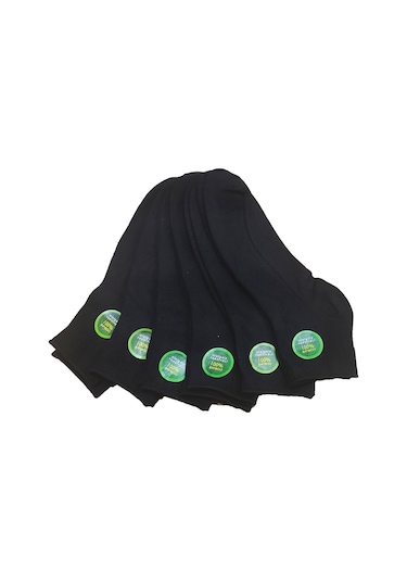 Erkek 6'Lı Bambu Kısa Konç Çorap Siyah