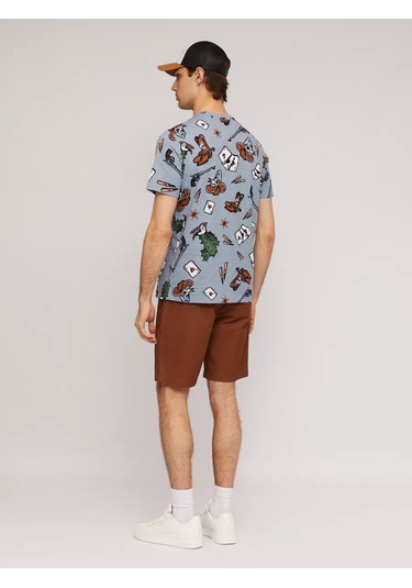 Zolla Baskılı Pamuklu Erkek Tişörtü 234588657 Gri