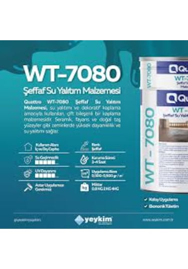 Quattro Şeffaf Cam Su Yalıtım Malzemesi 4kg