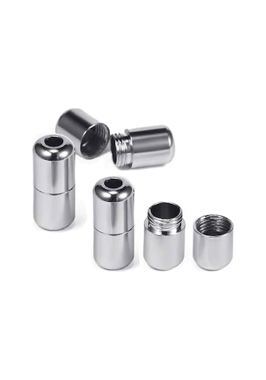 Ayarlanabilir 1 Çift Beyaz Vidalı Kapsül Uçlu Yuvarlak Lastik Pratik Bağcık Beyaz