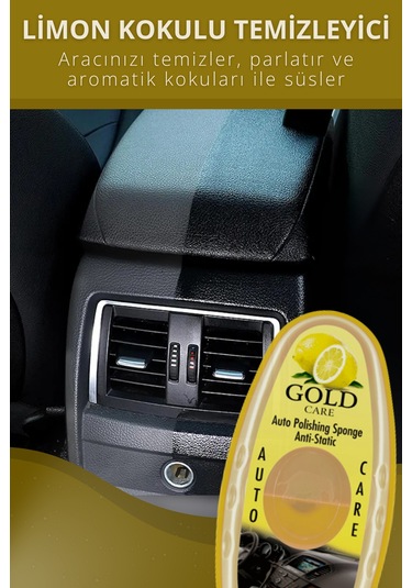 Oto Temizleme Ve Parlatma Süngeri Antistatik, Toz Tutmaz Limon