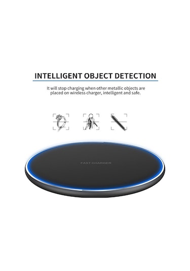 Pazly Kablosuz 10w Hızlı Şarj Pedi - Çoklu Koruma Ve Led Işığı