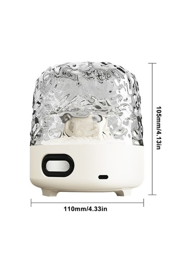 Opulentliving Geeroyoo 3 Renkli Şarjlı Led Su Dalgası Projektörü, Bluetooth Işık Gösterisi, 13x11.3x11.3cm Diğer