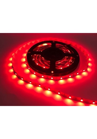 Tek Çipli İç Mekan Şerit Led -5- Metre KIRMIZI RENK