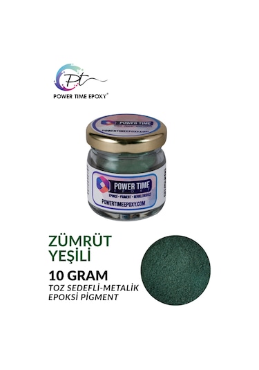 Sedefli Metalik Toz Pigment Boya / Zümrüt Yeşili / Epoksi Için