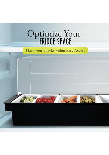 Reedark Üç Bölmeli Bar Malzemesi Kutusu - Kokteyl Süsleme, Meyve Sunumu Ve Soğutma Fonksiyonu İçeren Dayanıklı Malzeme