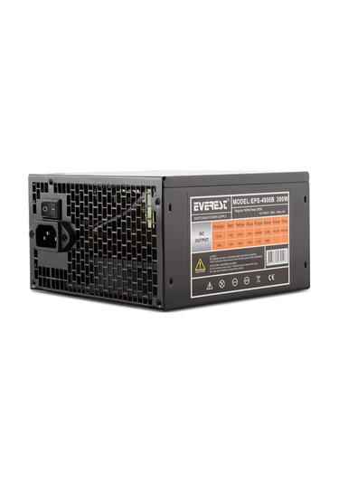 Everest EPS-4900B Peak-350W 3xSata 6+4 Pin 12 CM Fanlı Güç Kaynağı
