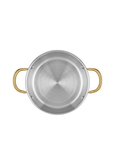 Lüx Pirinç Kulplu Bakır Yumurta Sahanı 14 Cm Bakır