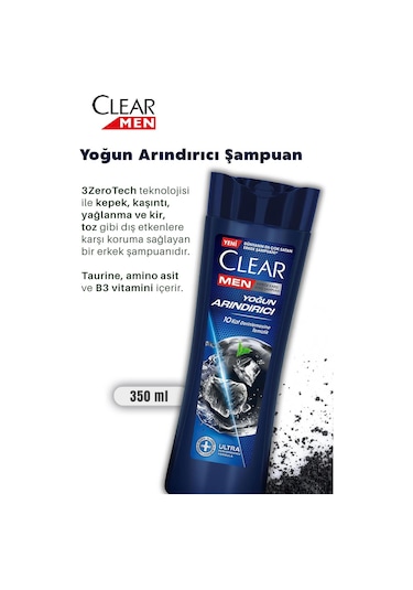 Clear Men Yoğun Arındırıcı Kepeğe Karşı Şampuan 350 ML + Rosie