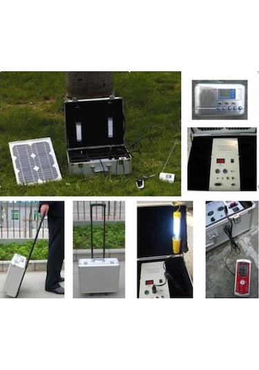 Green Solar 10w Çantalı Güneş Aydınlatma Seti