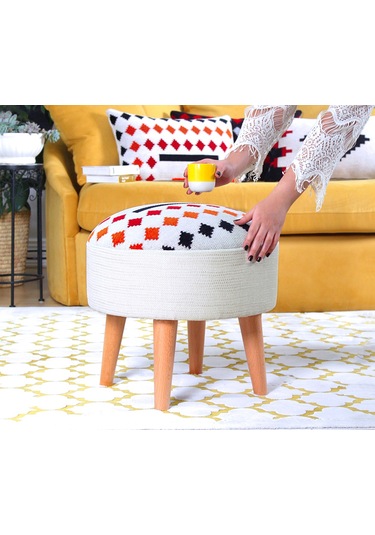 Lorencehome Farm Kilim Puf - Efes