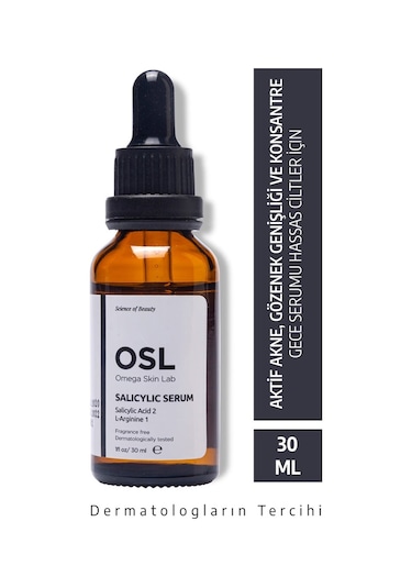 OSL Omega Skin Lab Yağlı Ve Karma Ciltler İçin Salicylic Serum 30 ML