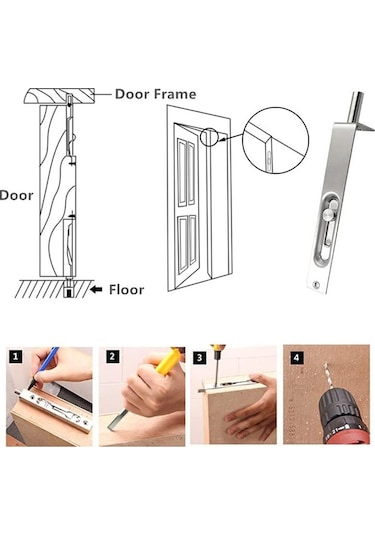 6 İnç Kapı Gömme Cıvatası Hırsızlığa Karşı Cıvata Mandalı Kapı Cıvatası