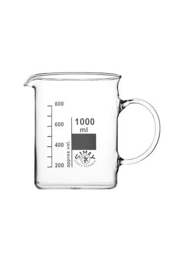 Simax Kulplu Cam Beher 1000 ML Kısa Form Isıya Dayanıklı Beaker