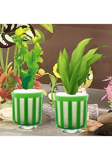 Xindoker Akvaryum Bitki Sabitleme Seti: 10 Adet Sepet, Sünger Ve Emici Disk İle Balık Tankı Dekoru