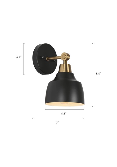 Duvar Aydınlatma, Siyah Ve Altın Modern Yatak Odası Duvar Sconces İç Mekan, Metal Duvar Sconces Siyah